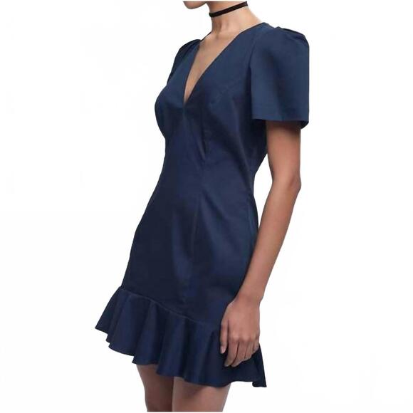 NEW KIKA VARGAS zeina dress in navy - Picture 2 of 3